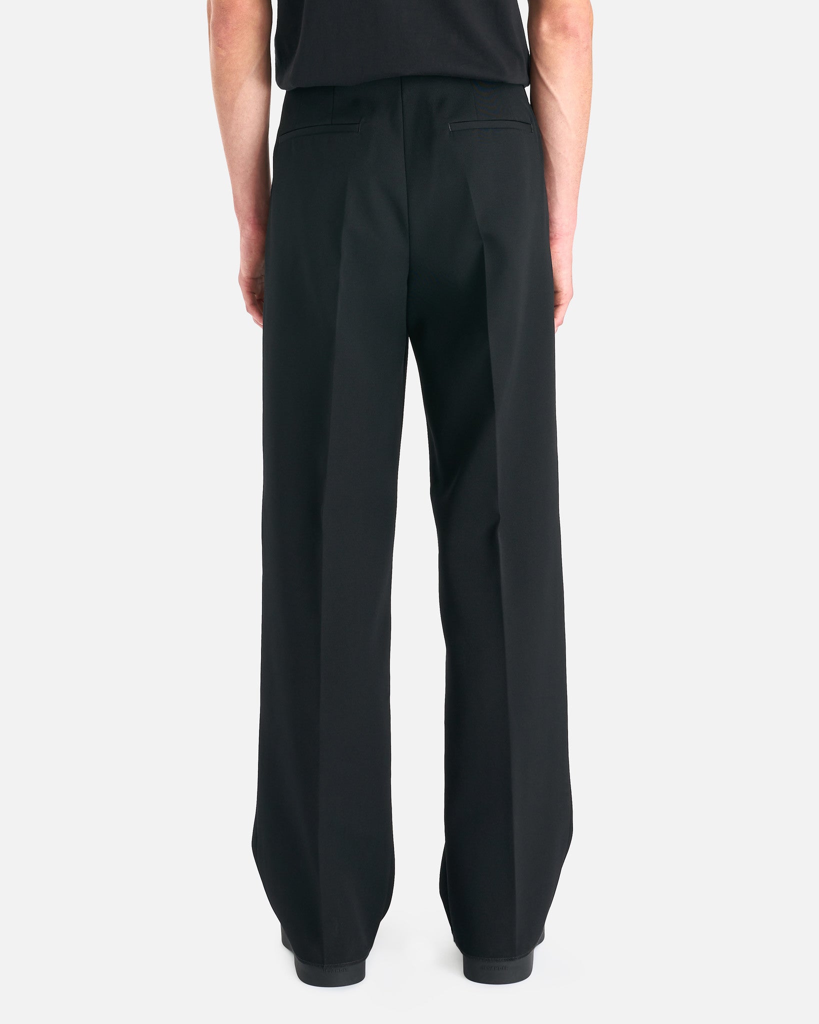 Jil Sander Men's Pants Sharp Wool Gabardine Trouser in Black
