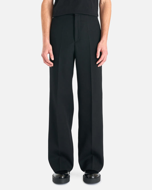 Jil Sander Men's Pants Sharp Wool Gabardine Trouser in Black