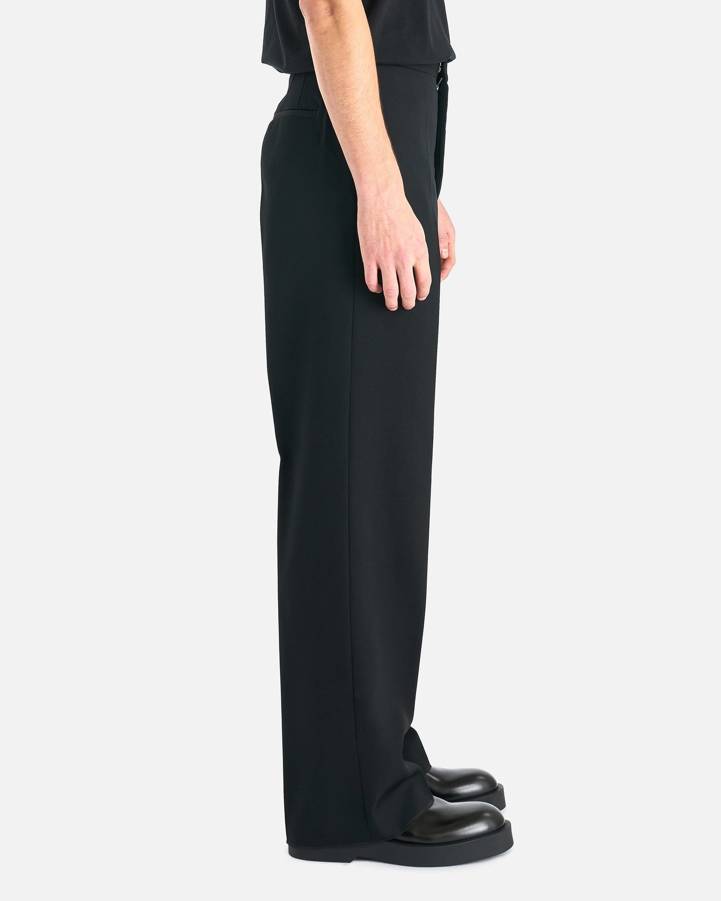 Jil Sander Men's Pants Sharp Wool Gabardine Trouser in Black