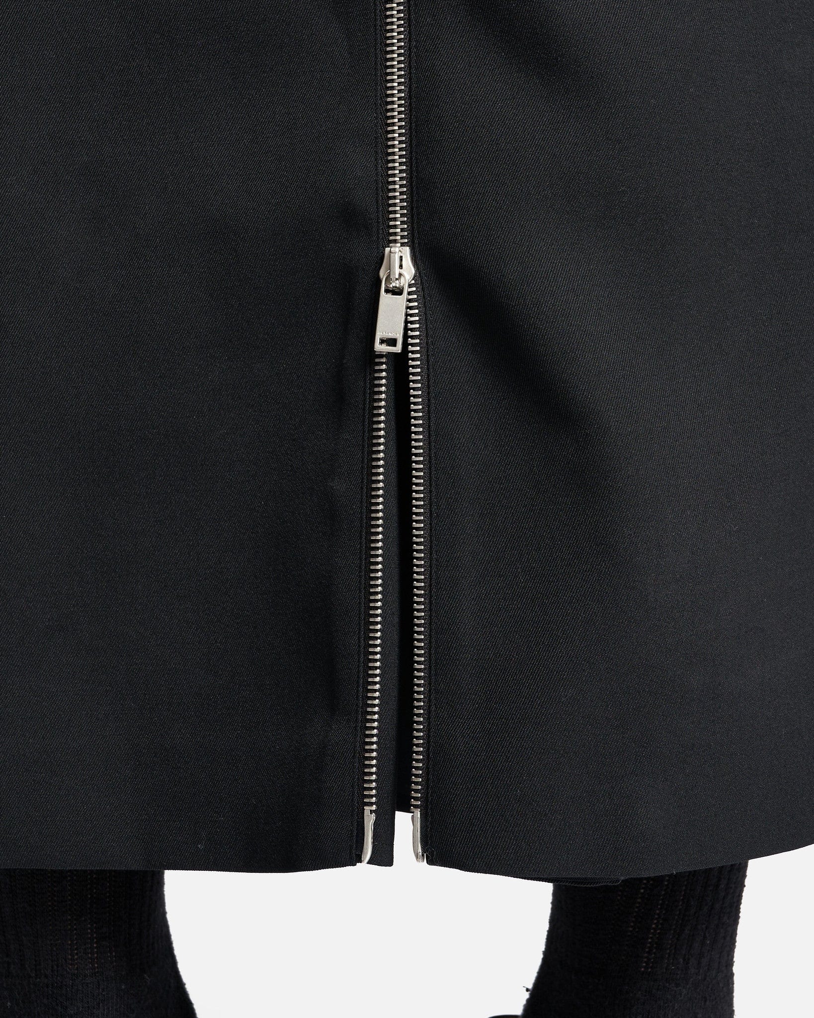 Jil Sander Men's Pants Sharp Wool Panel Skirt in Black