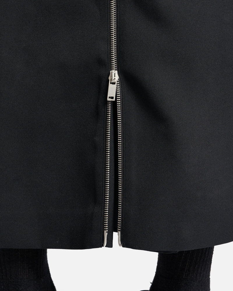 Jil Sander Men's Pants Sharp Wool Panel Skirt in Black