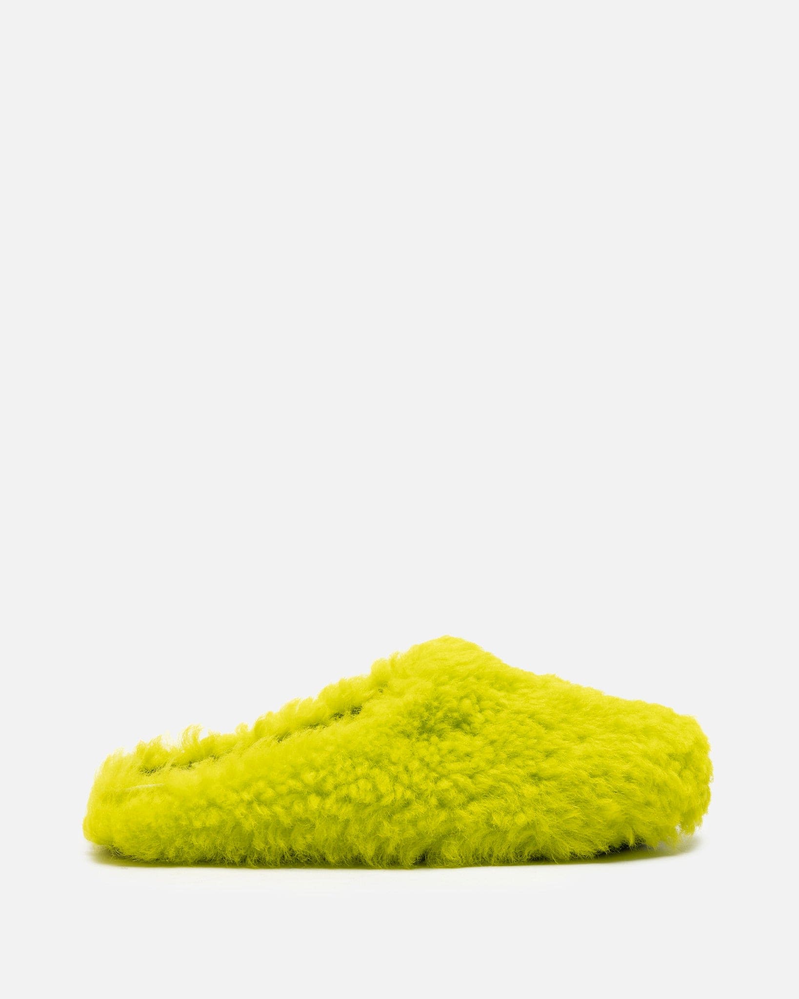 Marni Men's Sneakers Shearling Sabot in Lime Green