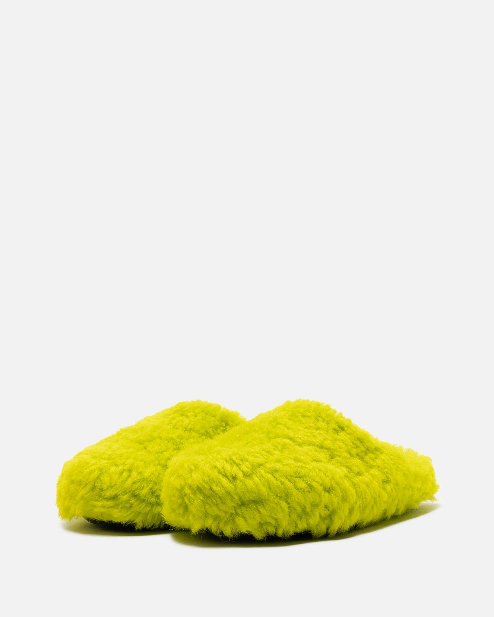 Marni Men's Sneakers Shearling Sabot in Lime Green