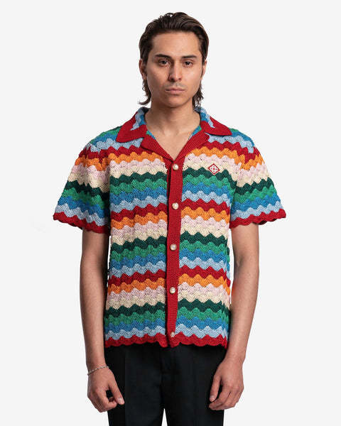 Shell Crochet Shirt in Rainbow Multi – SVRN