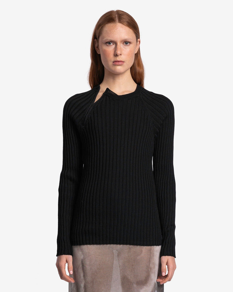 Paloma Wool Women Sweaters Sheriff Zip Detail Knit Jumper in Black
