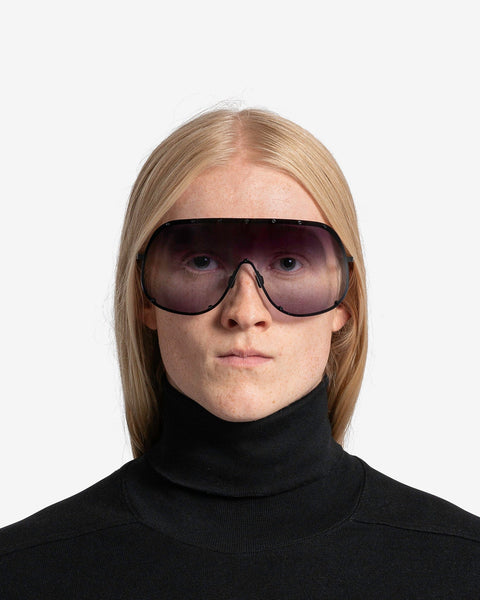 Shield Sunglasses in Black Temple/Degraded Black Lens – SVRN