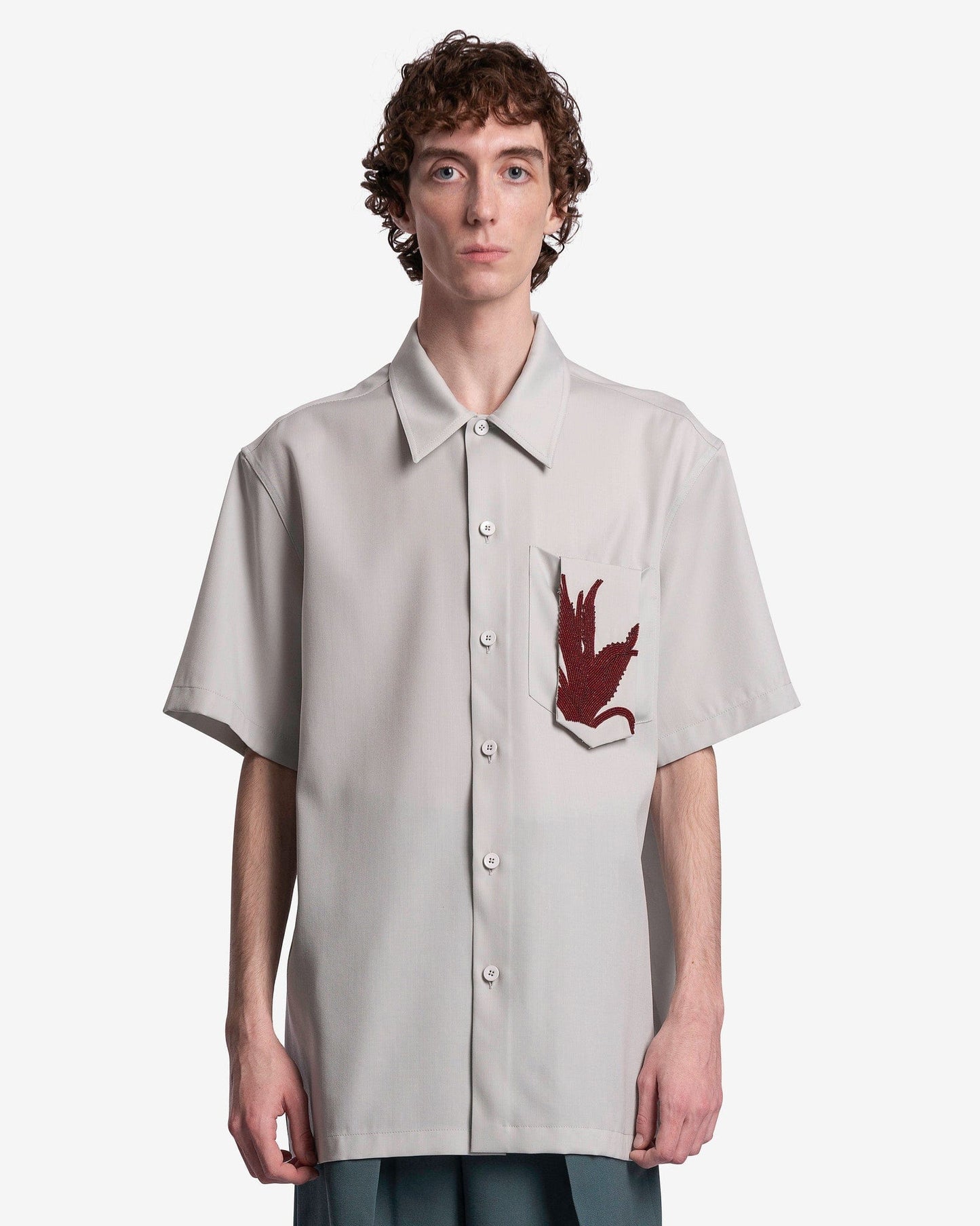 Jil Sander Men's Shirts Shirt EMB in Sea Foam