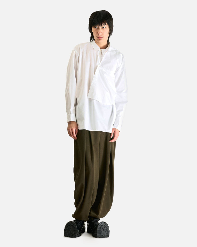 トップス CDG HOMME PLUS Gather Shirt White M Comme des Garçons Homme Plus Jacquard Shirt White – Très Bien