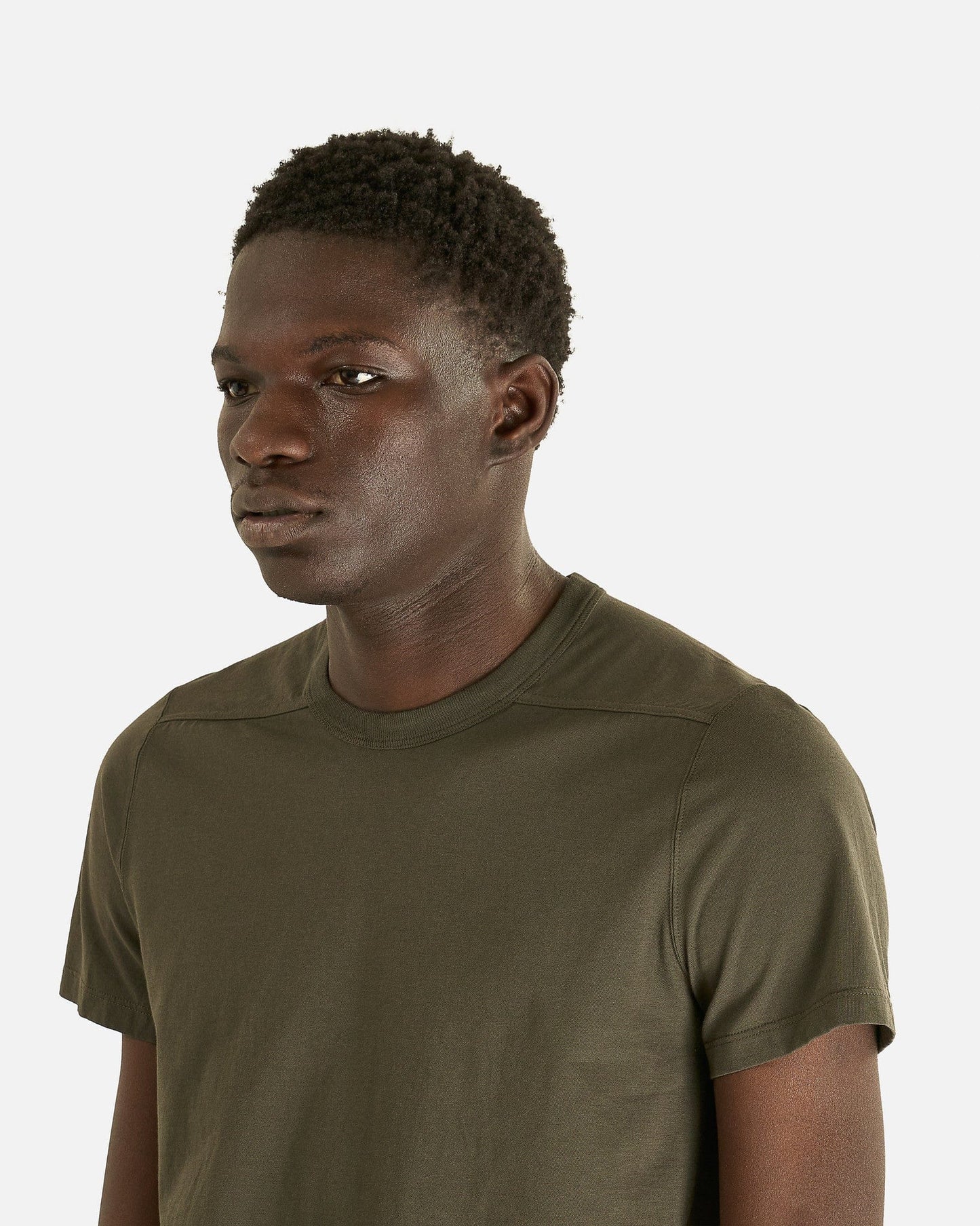 Rick Owens Men's T-Shirts Short Level T in Bosco