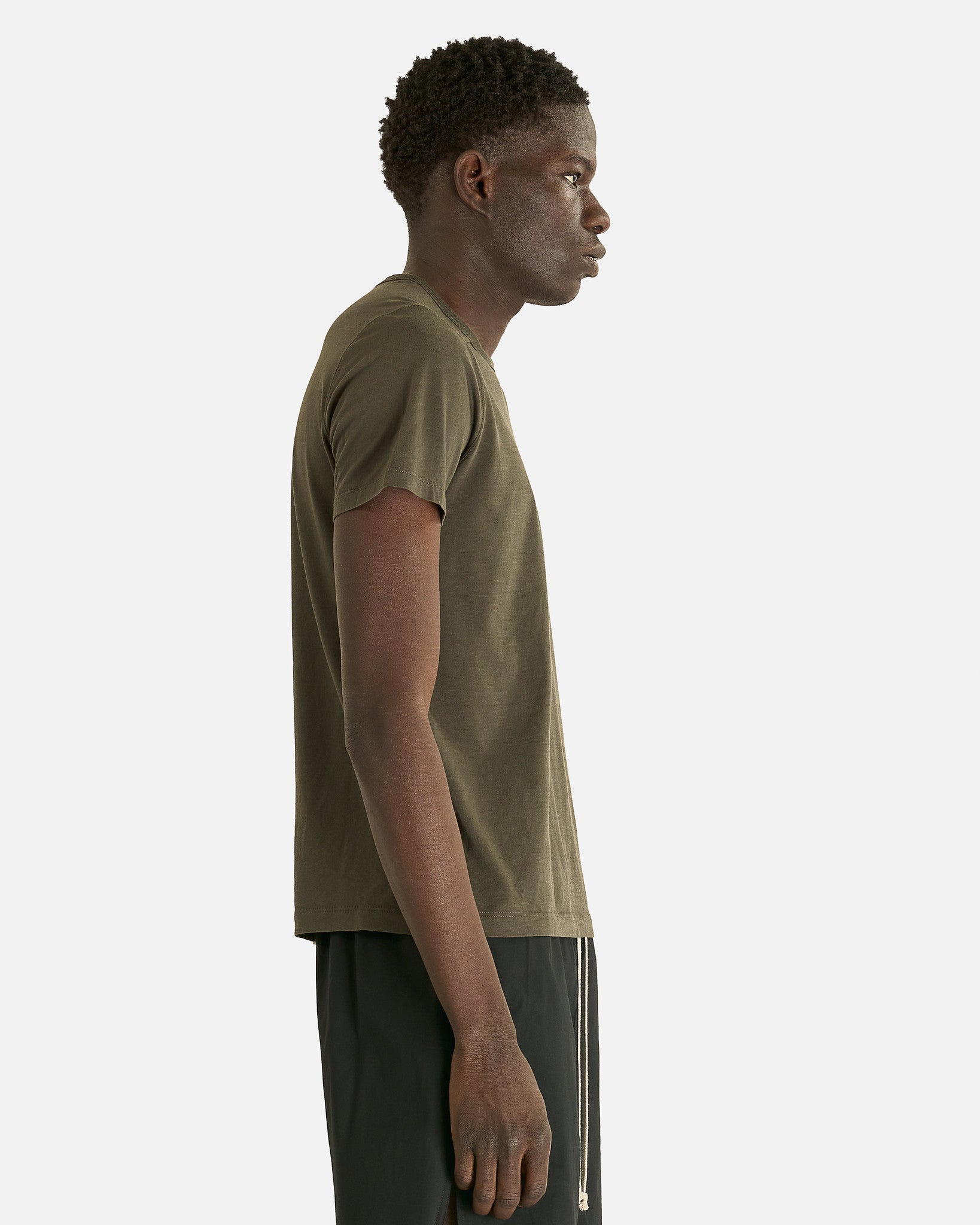 Rick Owens Men's T-Shirts Short Level T in Bosco