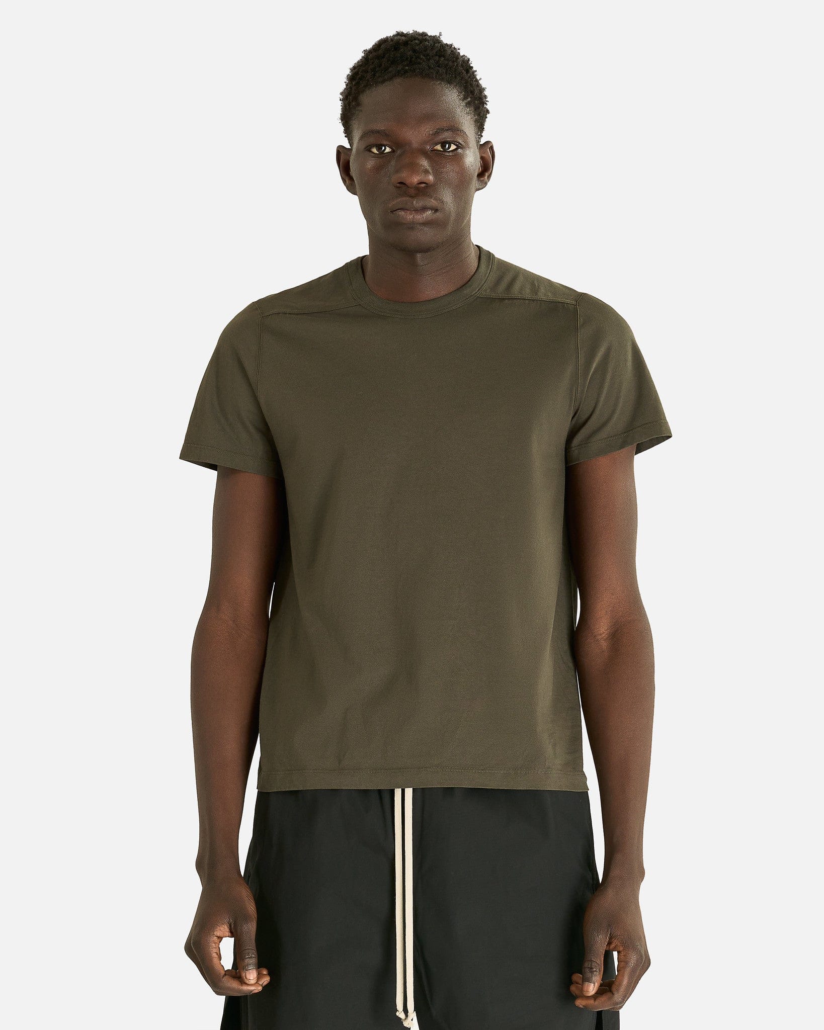 Rick Owens Men's T-Shirts Short Level T in Bosco