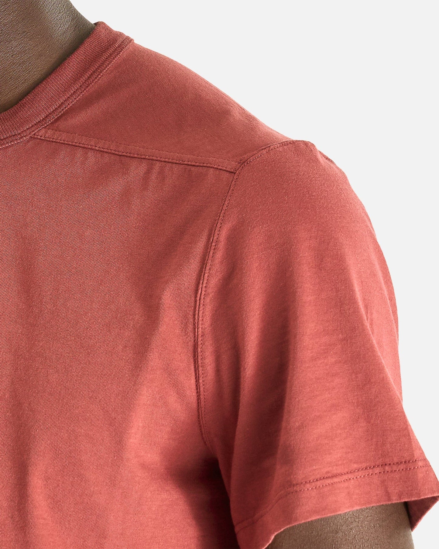 Rick Owens Men's T-Shirts Short Level T in Rosewood