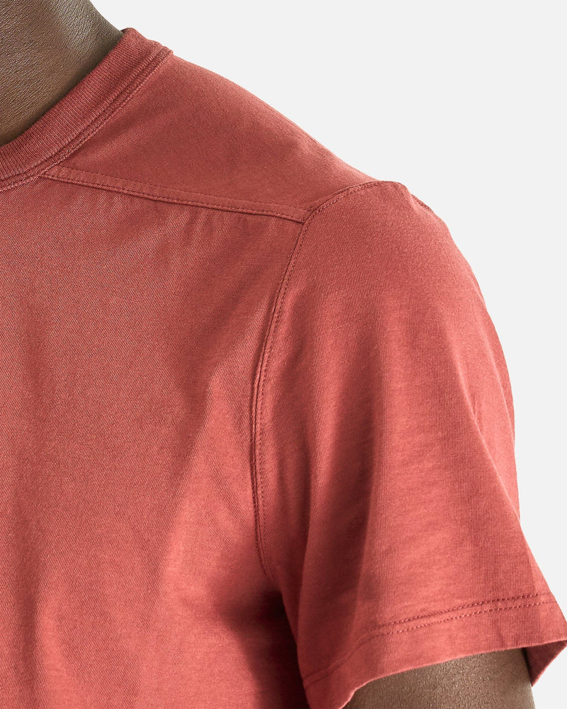 Rick Owens Men's T-Shirts Short Level T in Rosewood