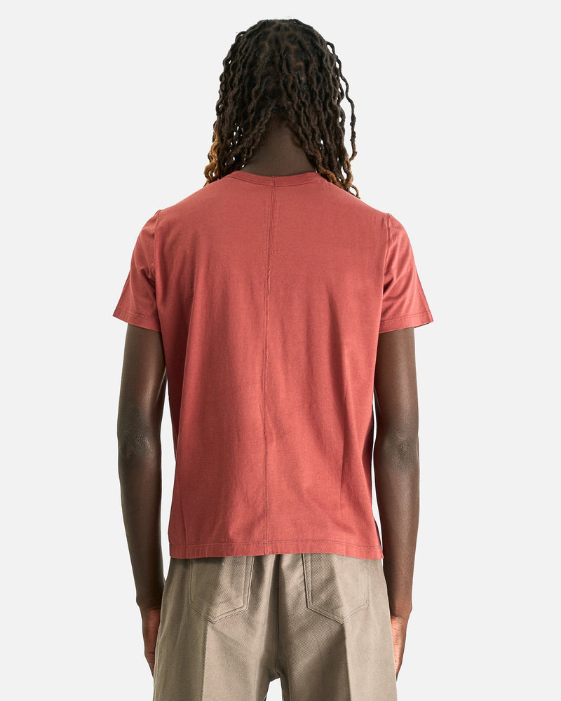 Rick Owens Men's T-Shirts Short Level T in Rosewood