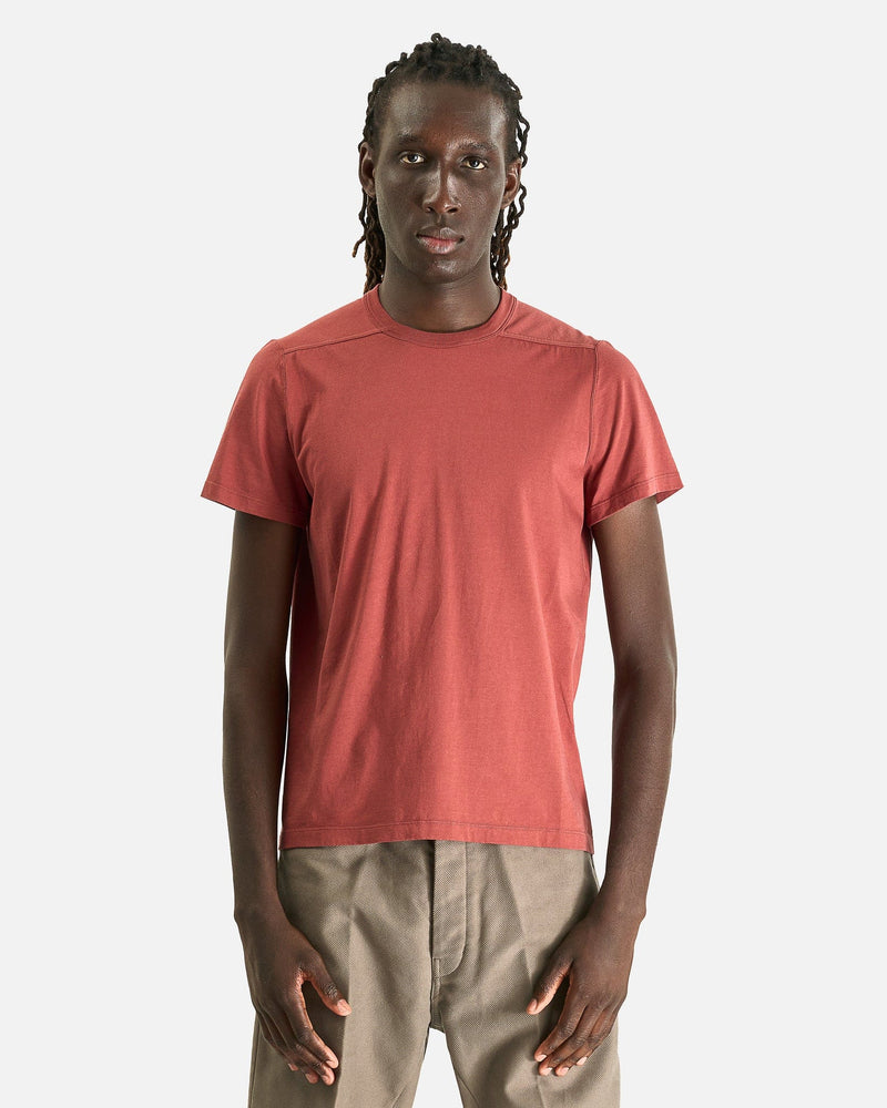 Rick Owens Men's T-Shirts Short Level T in Rosewood