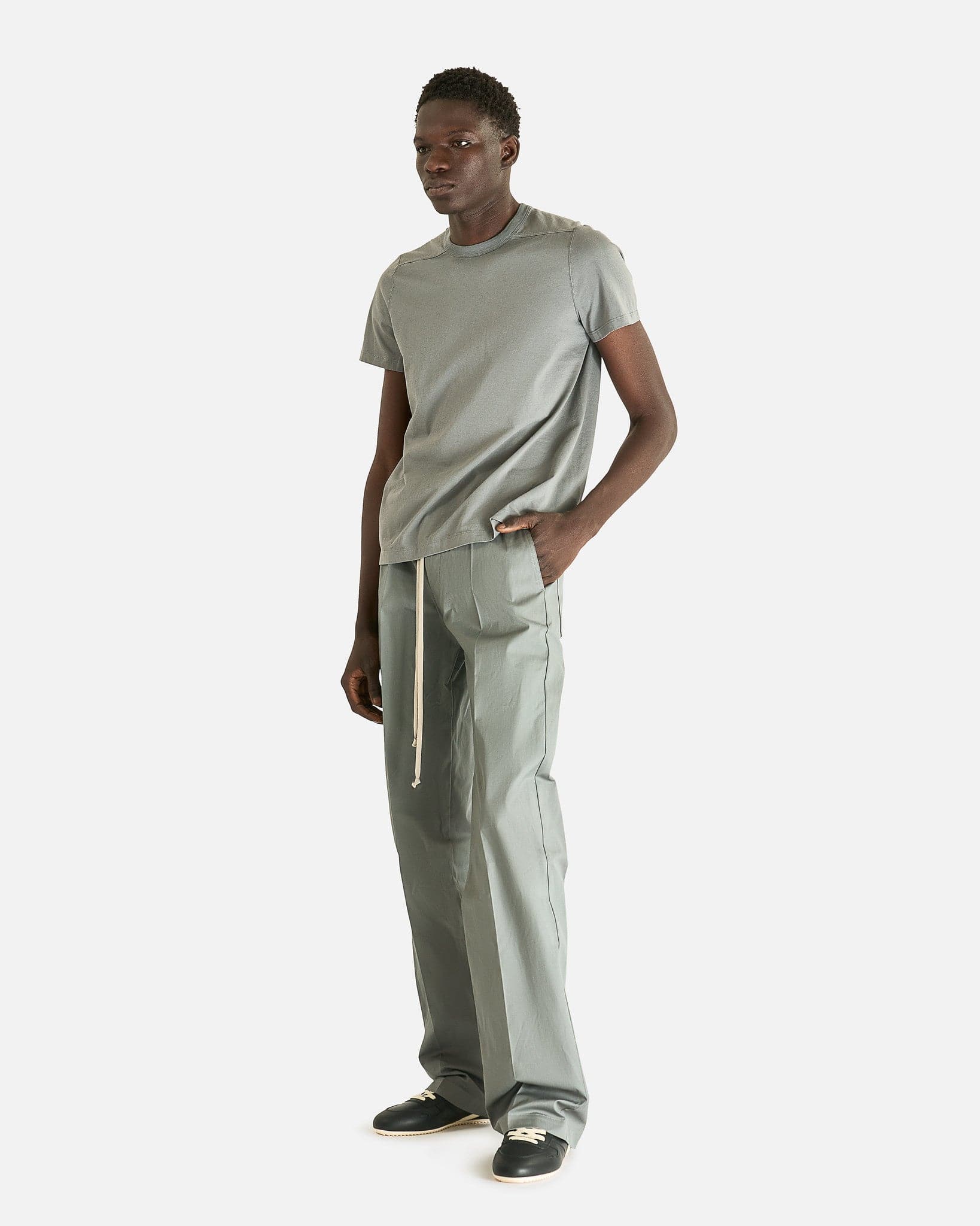 Rick Owens Men's T-Shirts Short Level T in Washed Indigo