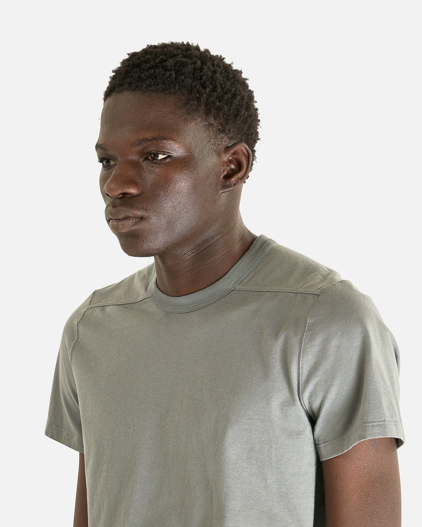 Rick Owens Men's T-Shirts Short Level T in Washed Indigo