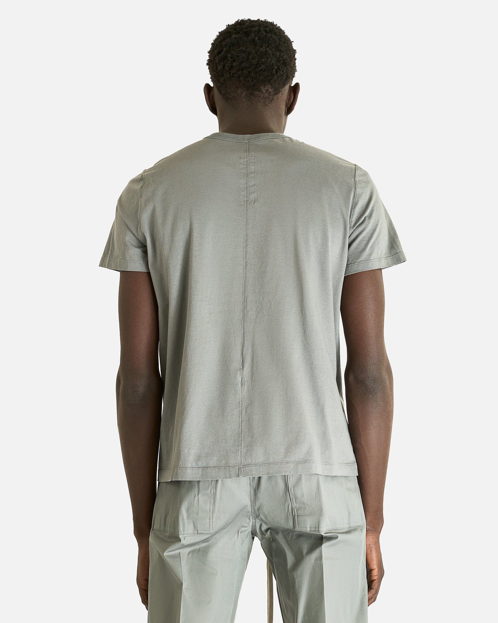 Rick Owens Men's T-Shirts Short Level T in Washed Indigo