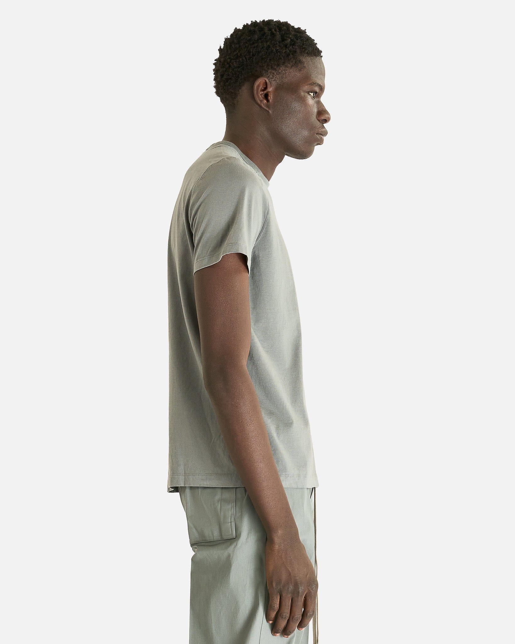 Rick Owens Men's T-Shirts Short Level T in Washed Indigo