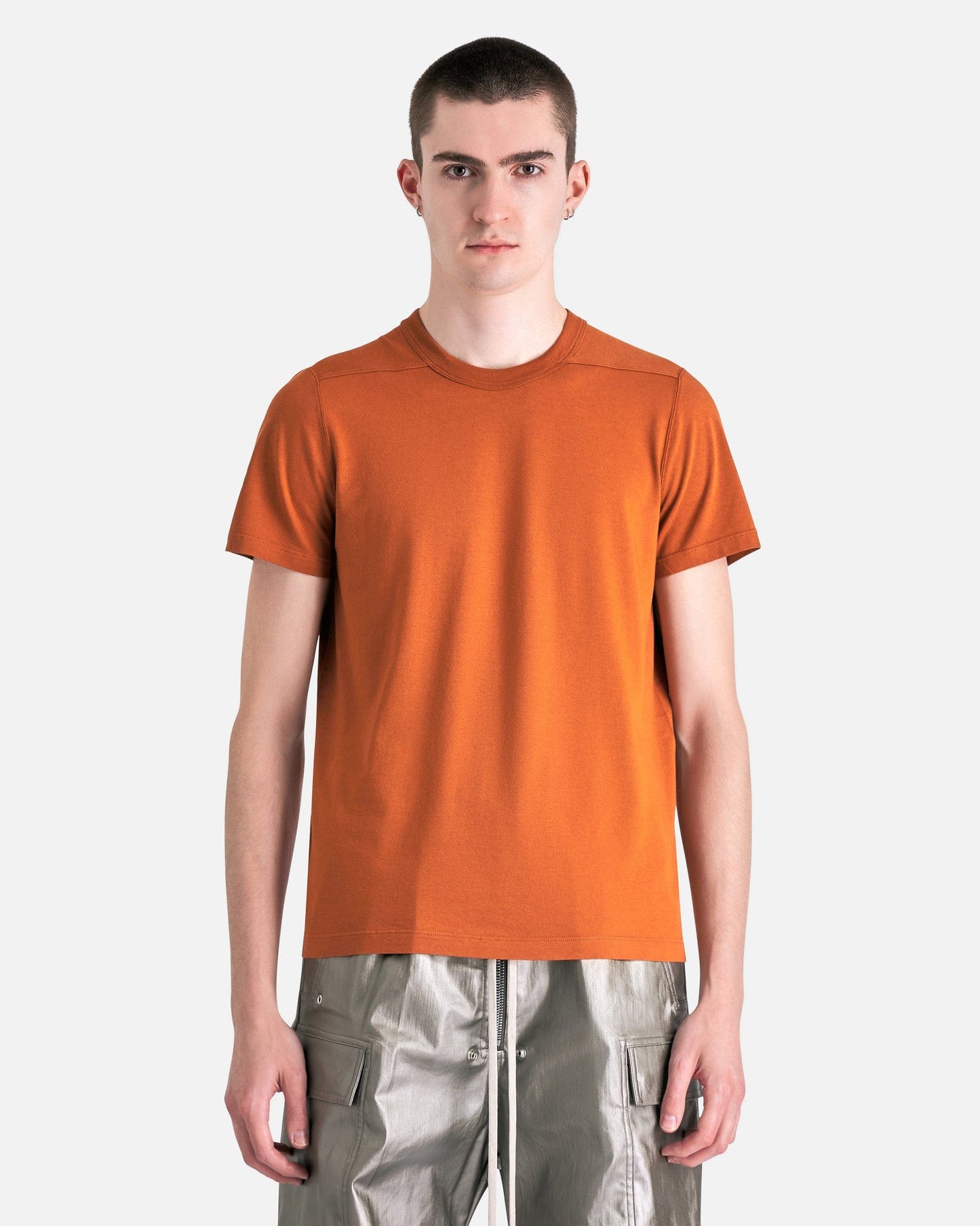 Rick Owens Men's T-Shirts Short Level T-Shirt in Clay