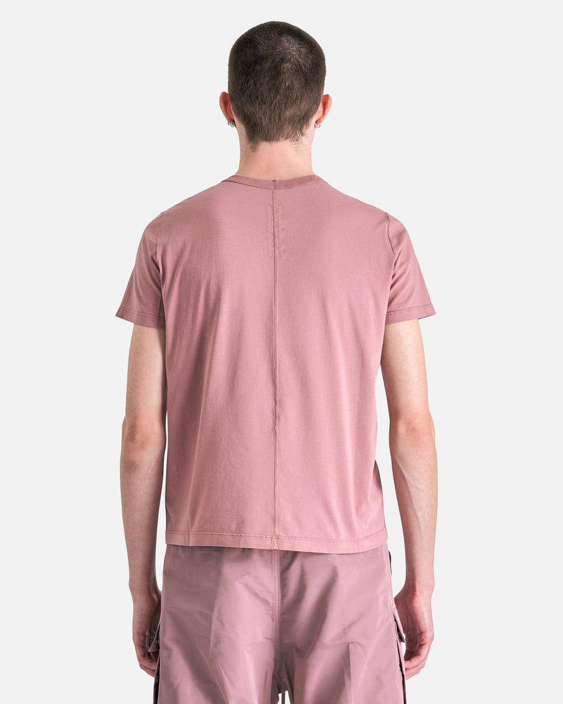 Rick Owens Men's T-Shirts Short Level T-Shirt in Dusty Pink