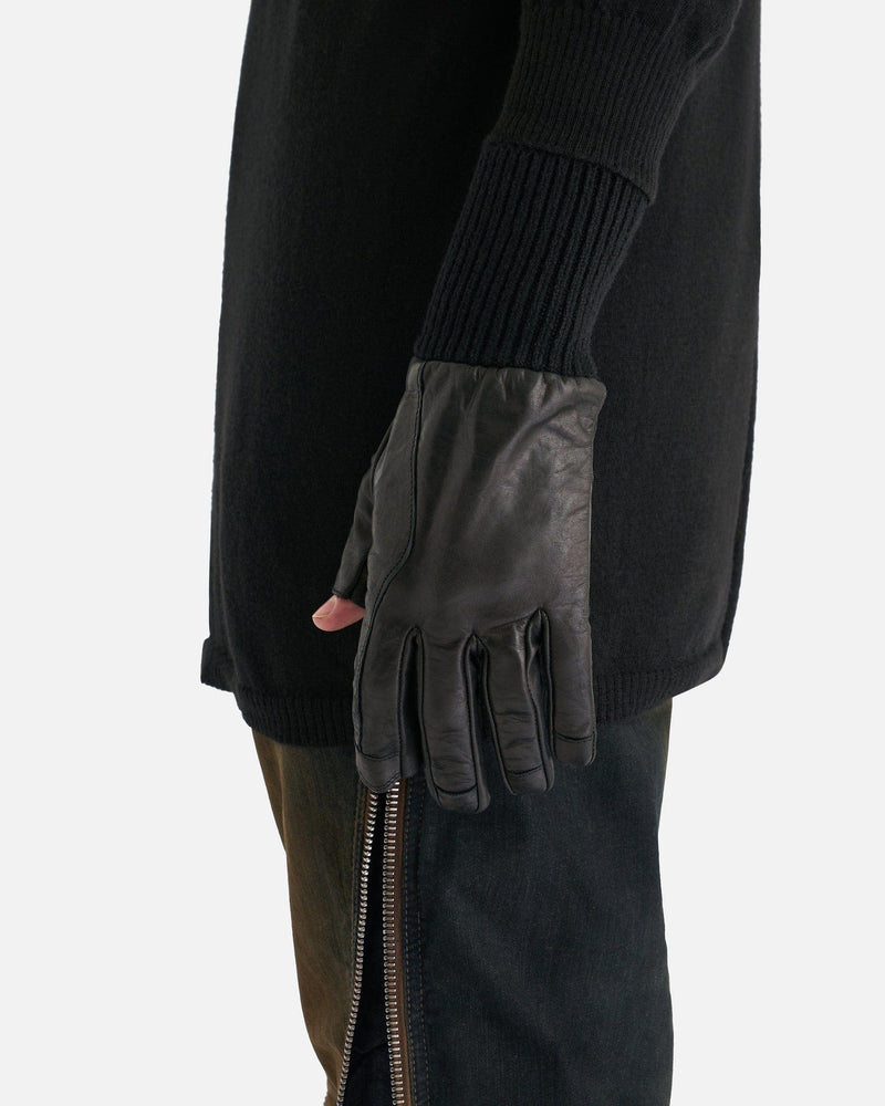rick owens handschuhe Short Ribcuff Gloves in Black – SVRN