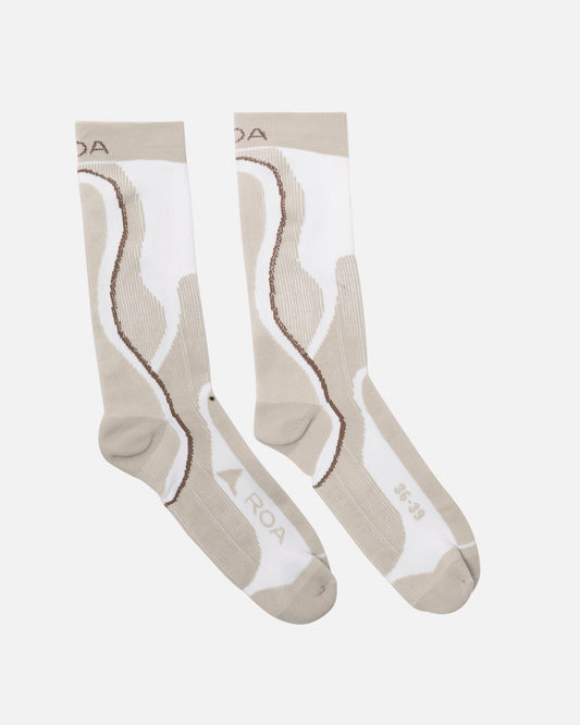 Roa Men's Socks Short Socks in Tortora/Bianco