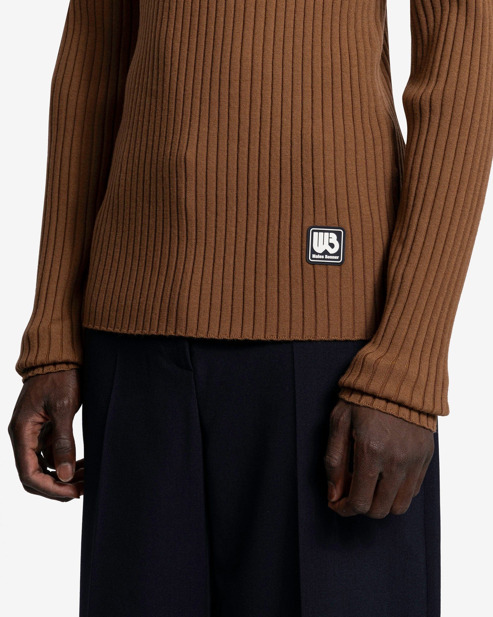 Wales Bonner Men's Tops Show Knit Top in Beige/Lime