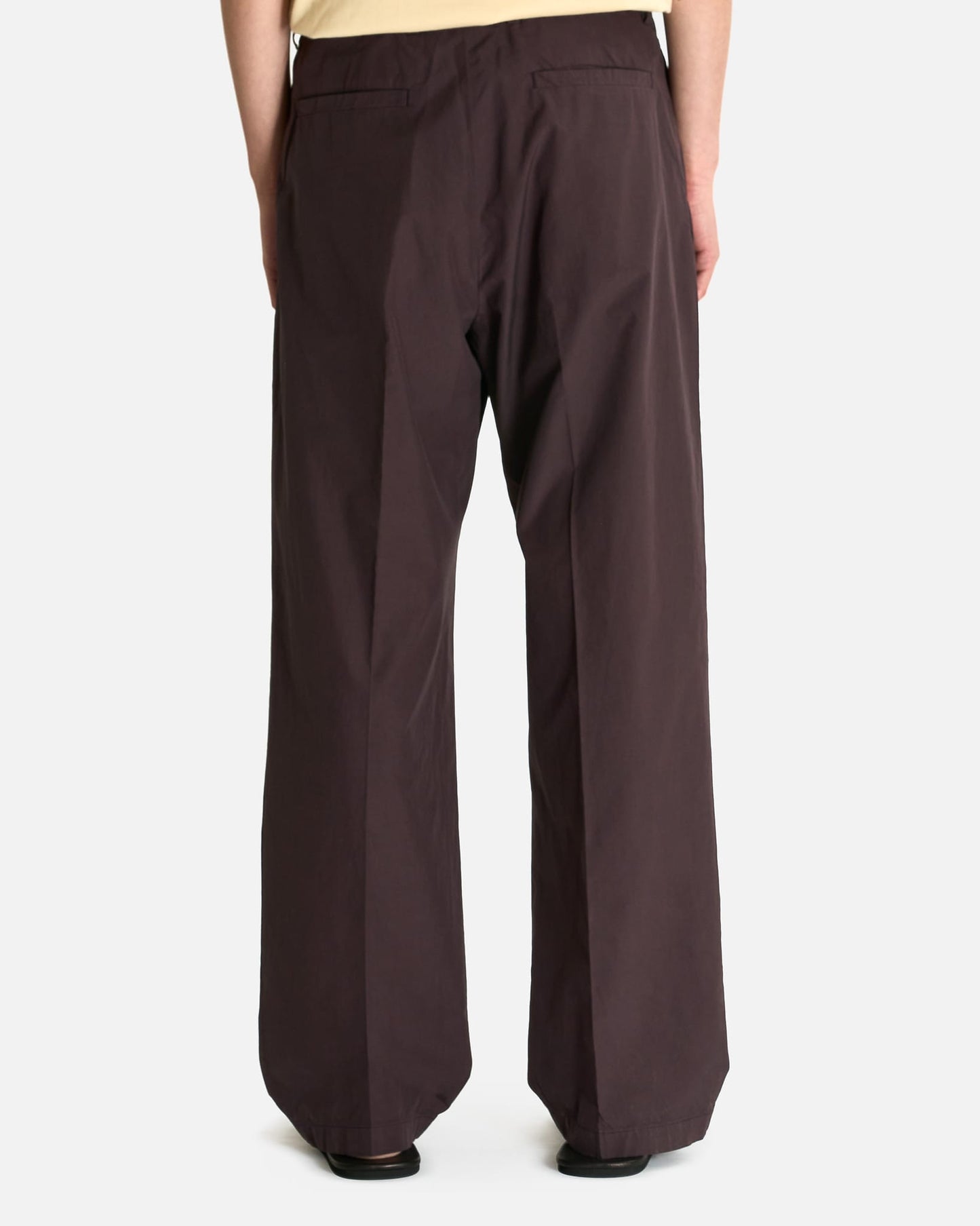 Auralee Men's Pants Shuttle Weather Slacks in Dark Brown