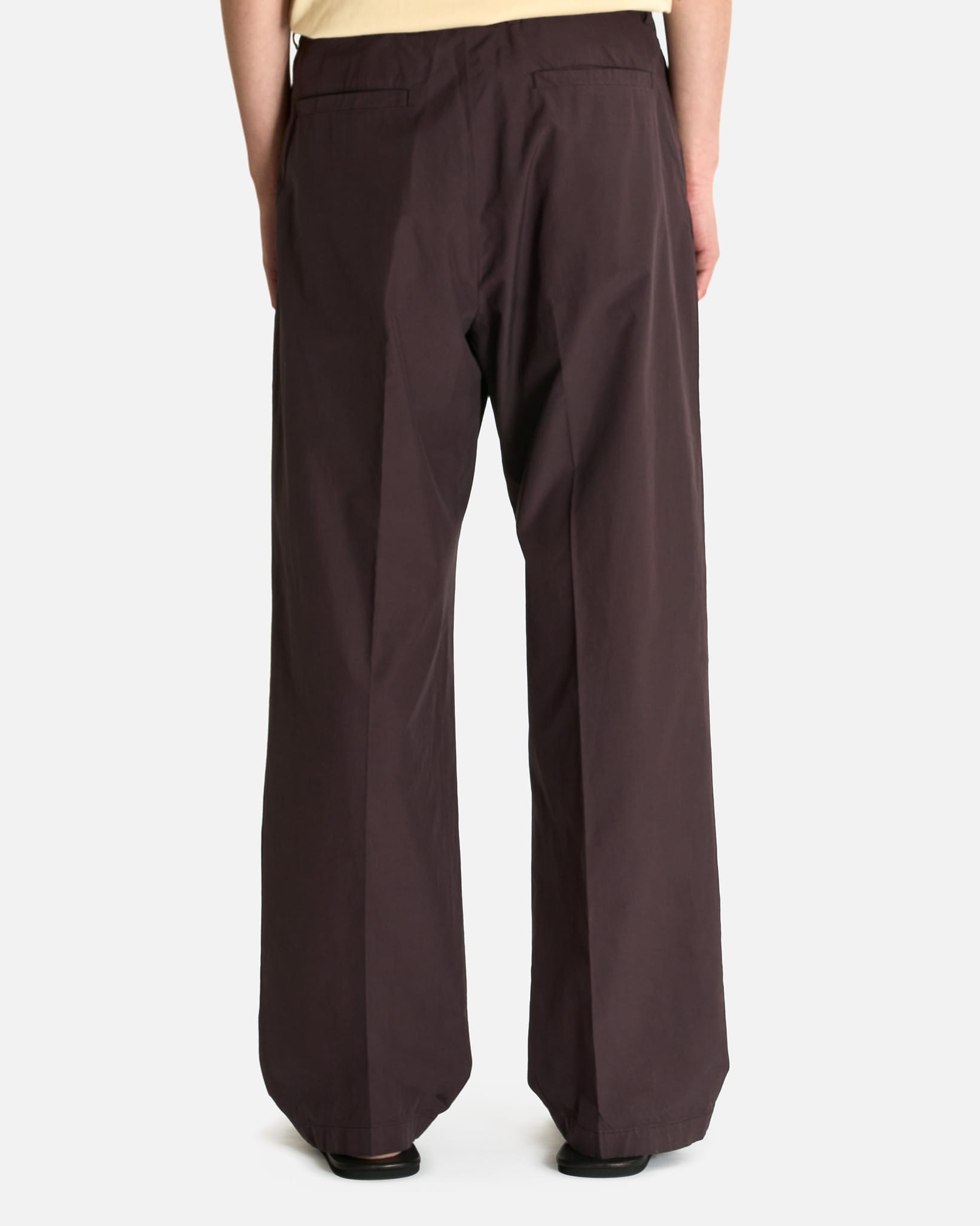Auralee Men's Pants Shuttle Weather Slacks in Dark Brown