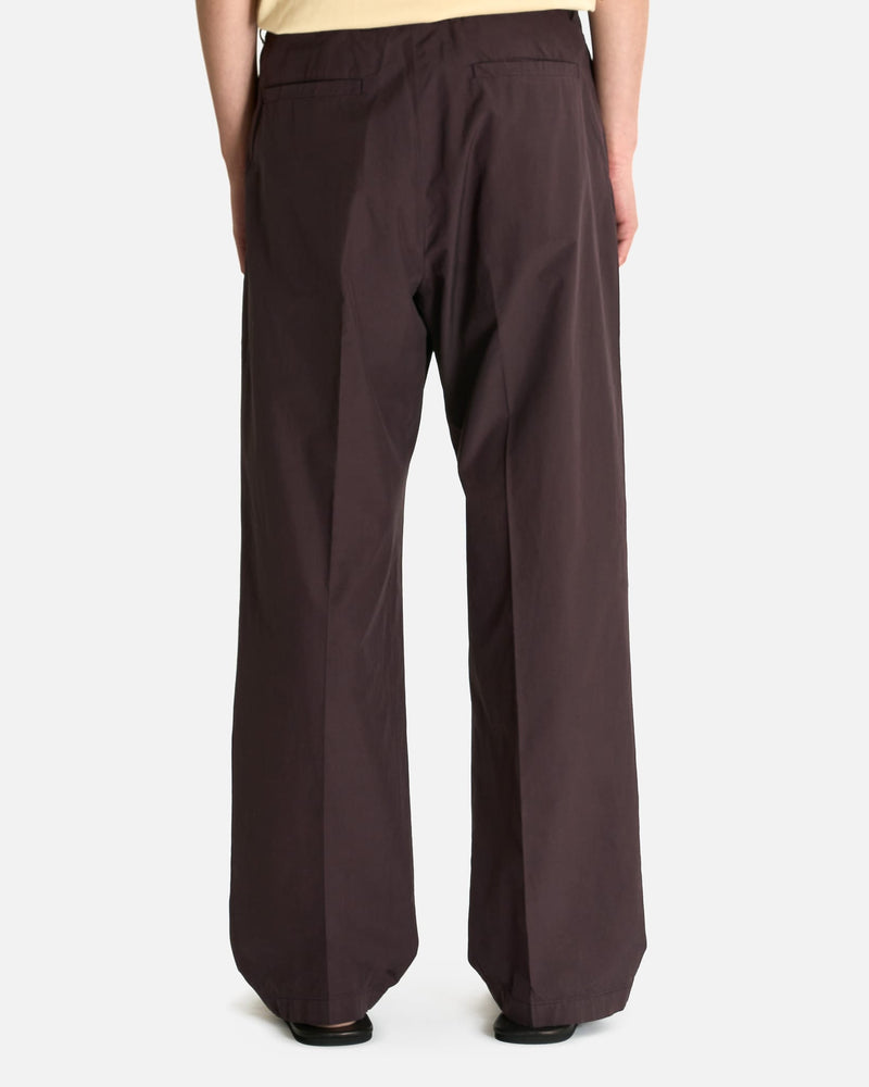 Auralee Men's Pants Shuttle Weather Slacks in Dark Brown