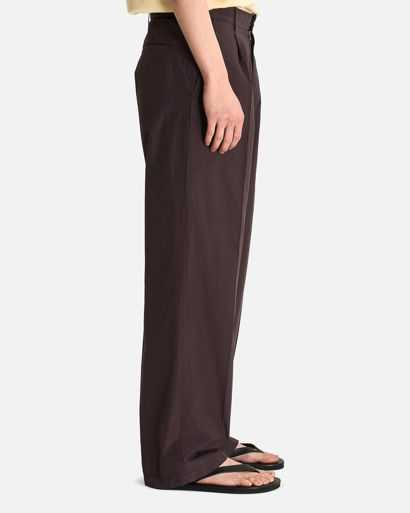 Auralee Men's Pants Shuttle Weather Slacks in Dark Brown