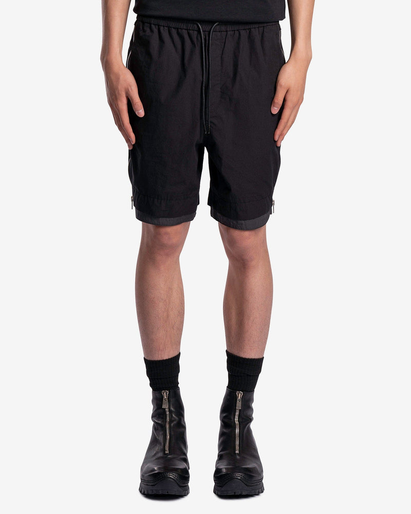 Juun.J Men's Shorts Side Zipper Shorts in Black