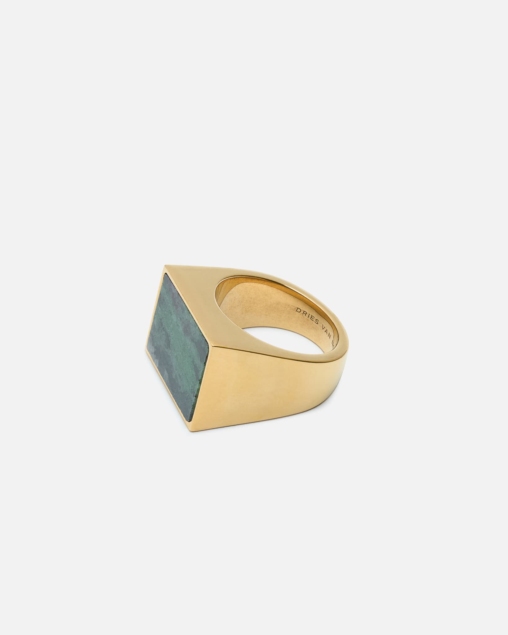 Dries Van Noten Jewelry M Signet Ring in Emerald