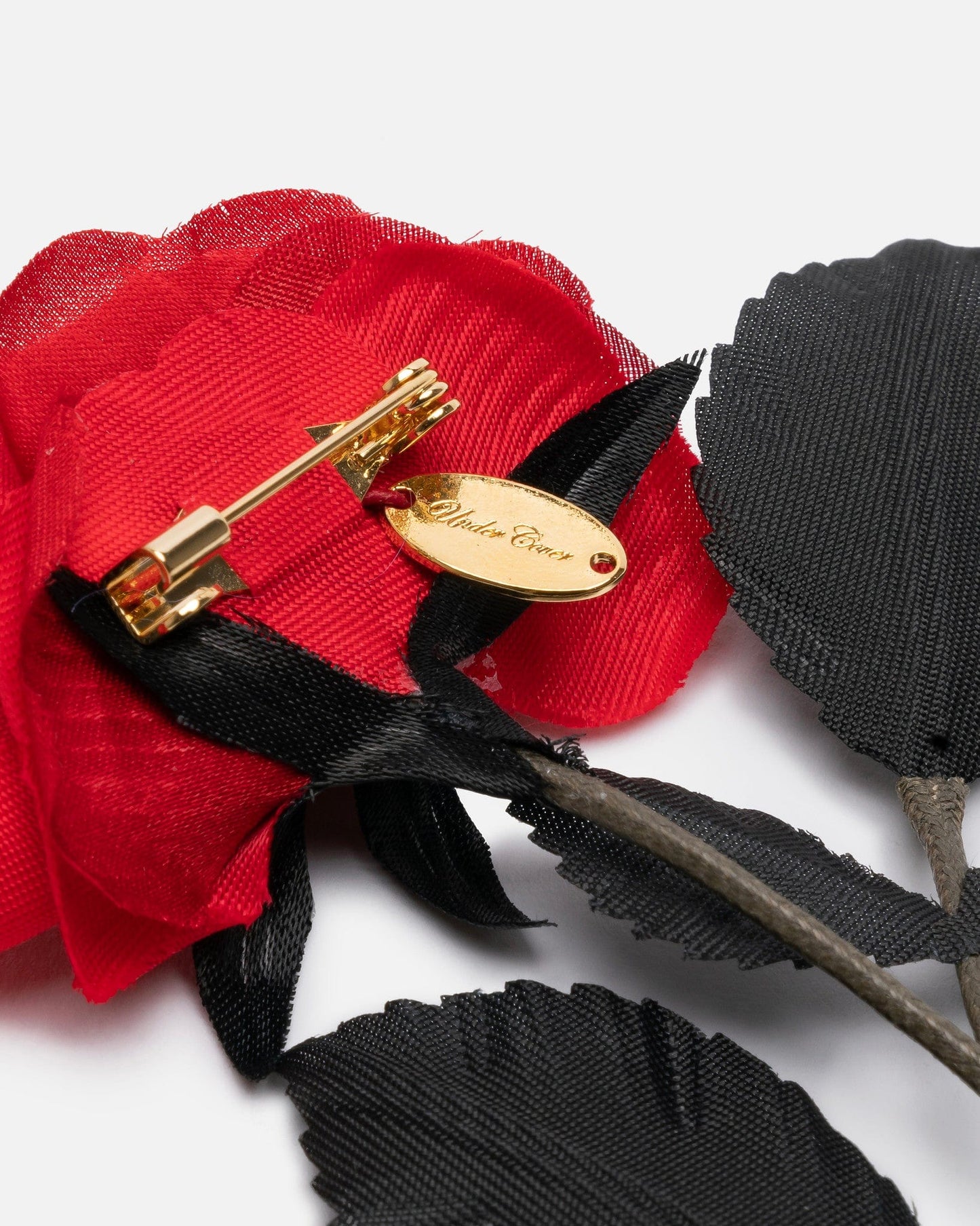 Undercover Leather Goods O/S Silk Corsage in Black/Red