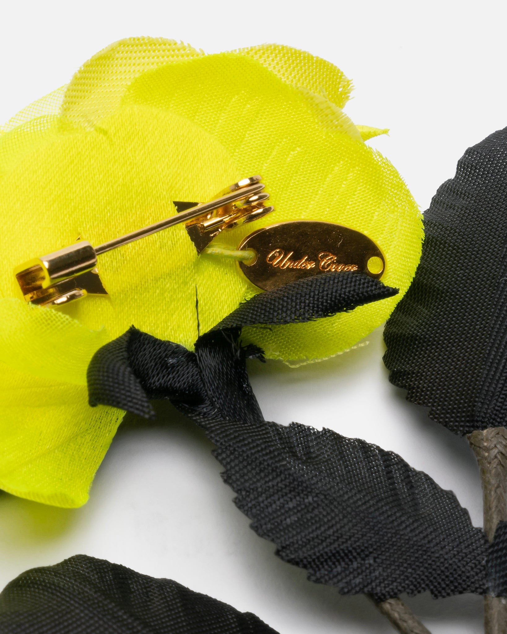 Undercover Leather Goods O/S Silk Corsage in Yellow