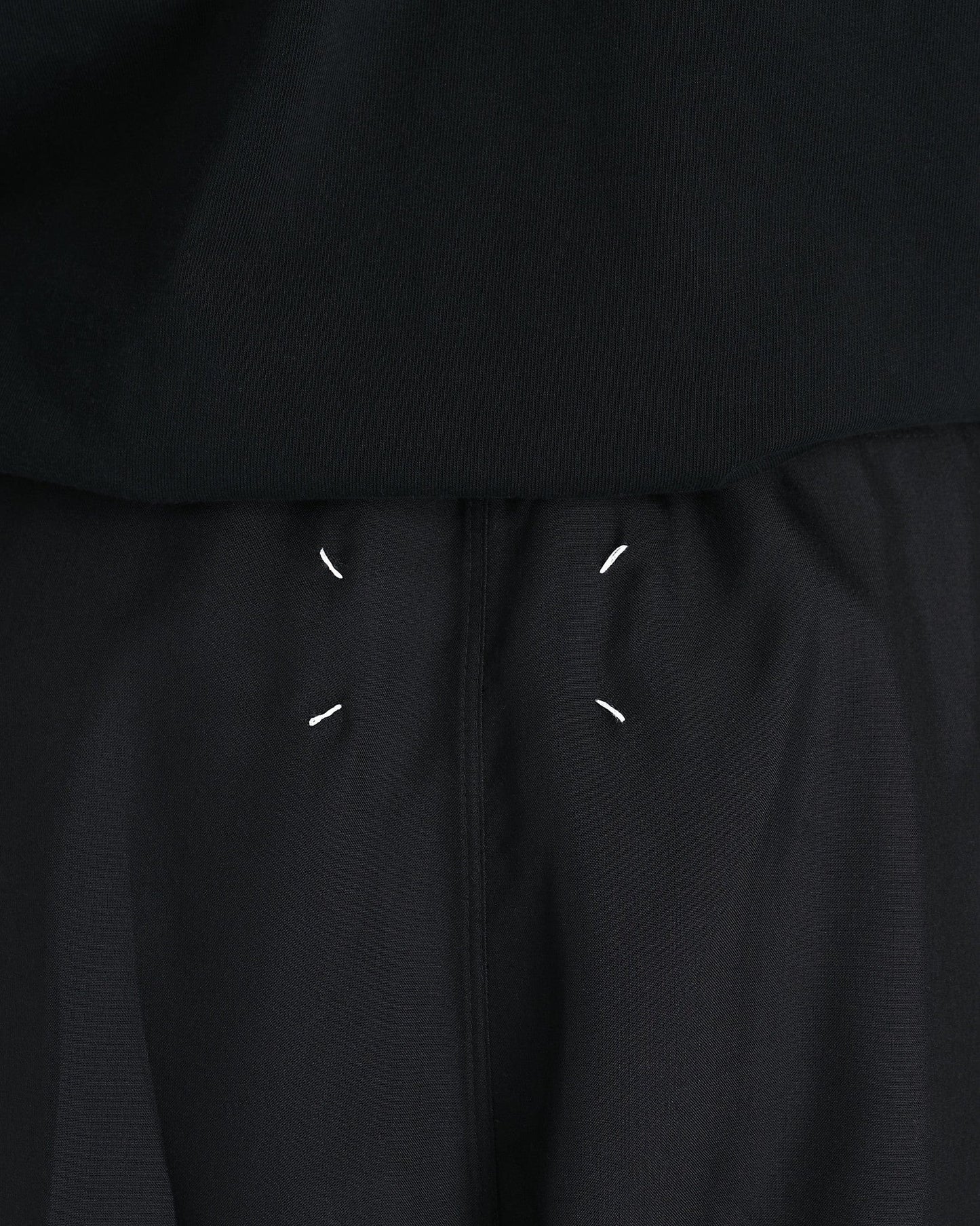 Maison Margiela Men's Pants Silk Poplin Straight Leg Pants in Black