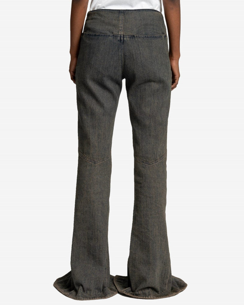 Goomheo Women Pants Simple Flap Trousers in Blue