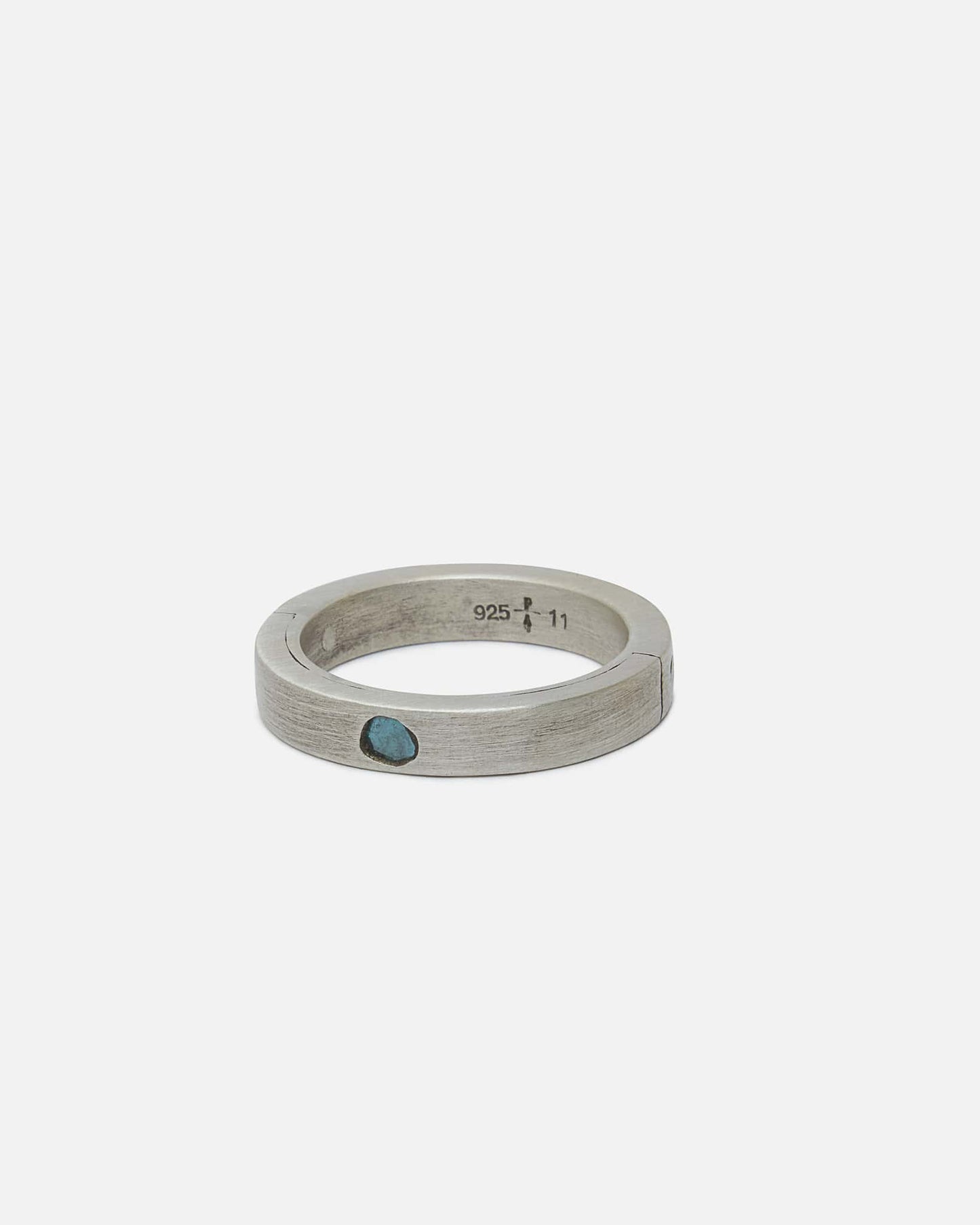 Parts of Four Jewelry 11 Sistema Ring in 0.1 CT / Blue Diamond Slab / 4mm / MA, BDIA