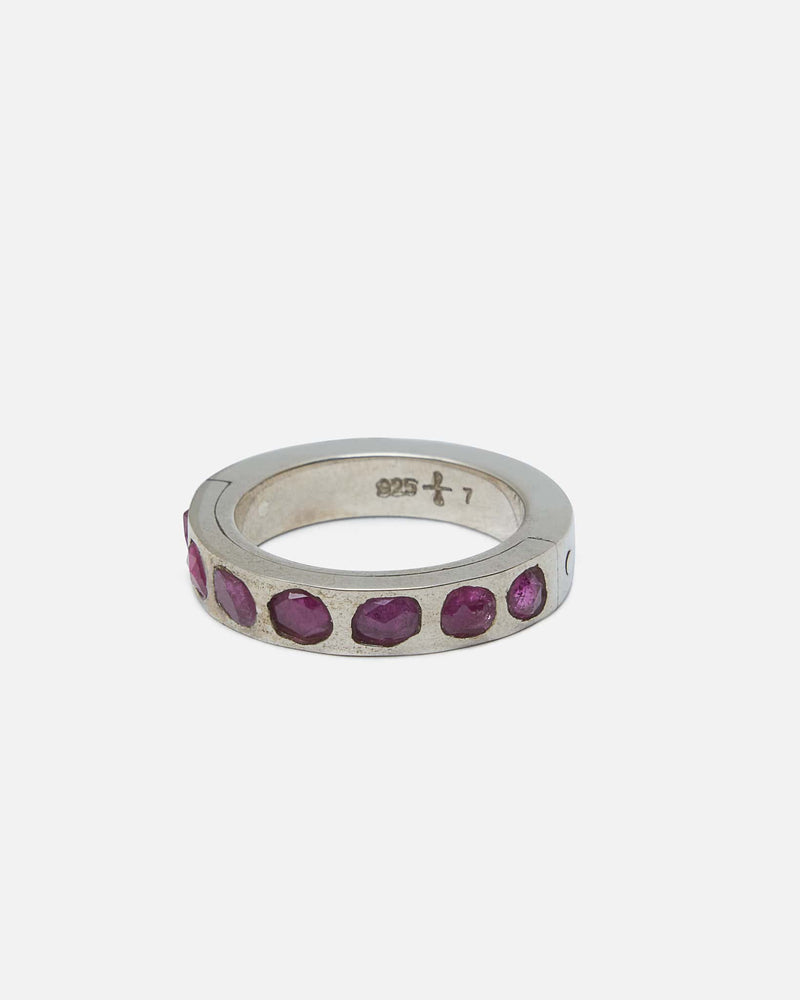 Parts of Four Jewelry 9 Sistema Ring in Mega Pavé / Ruby Slices / 4mm / PA, RUB