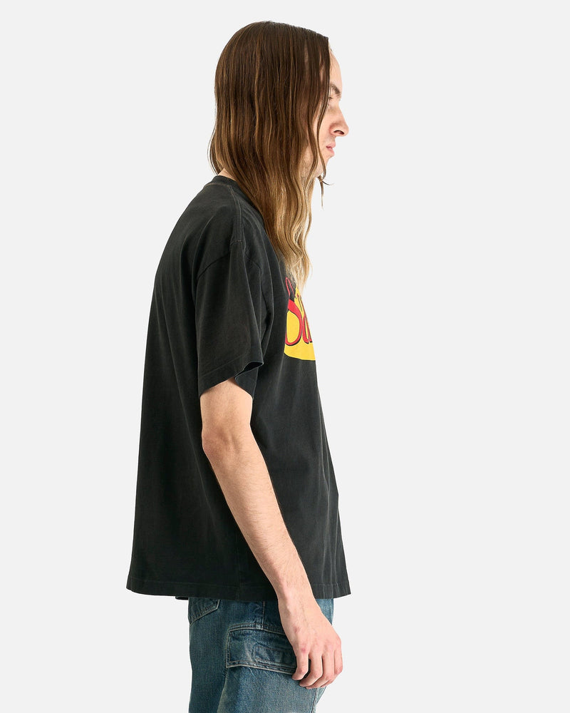 Satoshi Nakamoto Men's T-Shirts Sitcom Tee in Washed Black