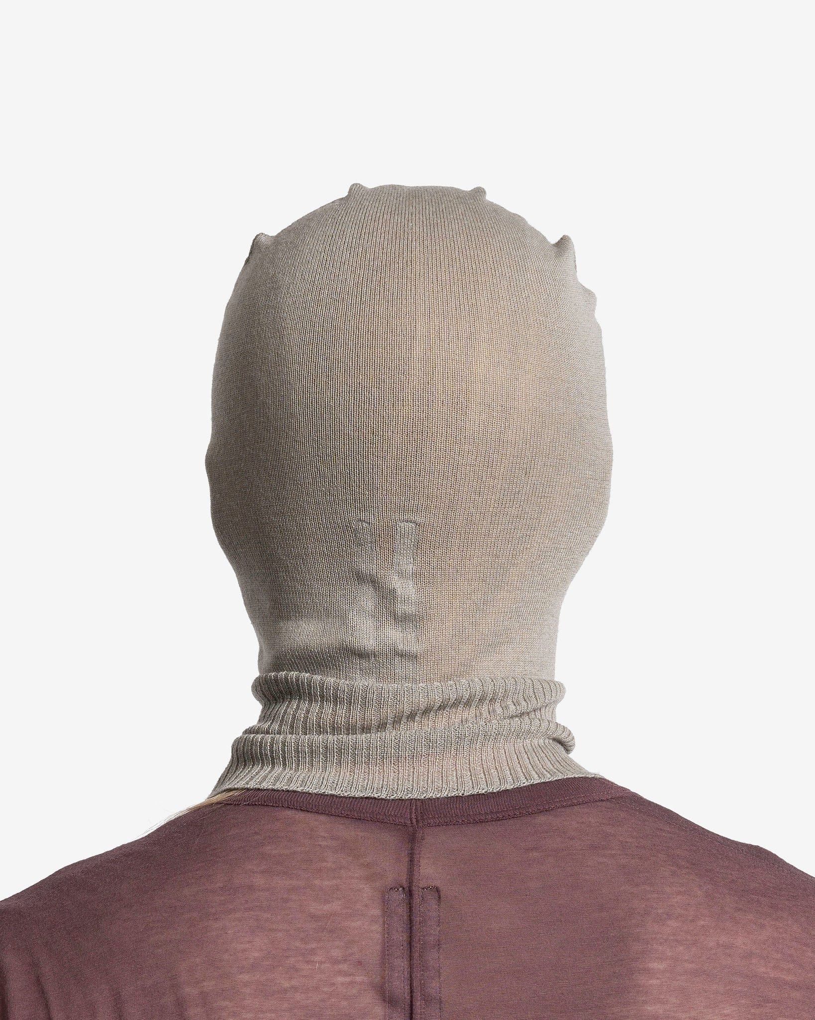 Rick Owens Men's Hats O/S Skull Balaclava in Pearl