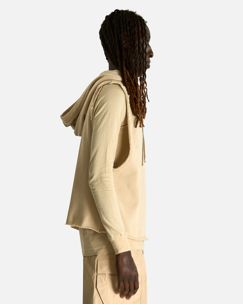 Rick Owens Men's Tops SL Hoodie in Sand