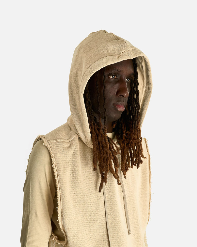 Rick Owens Men's Tops SL Hoodie in Sand