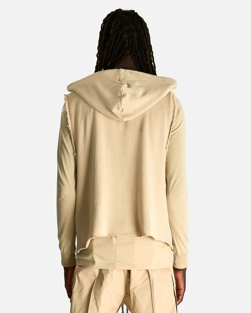 Rick Owens Men's Tops SL Hoodie in Sand