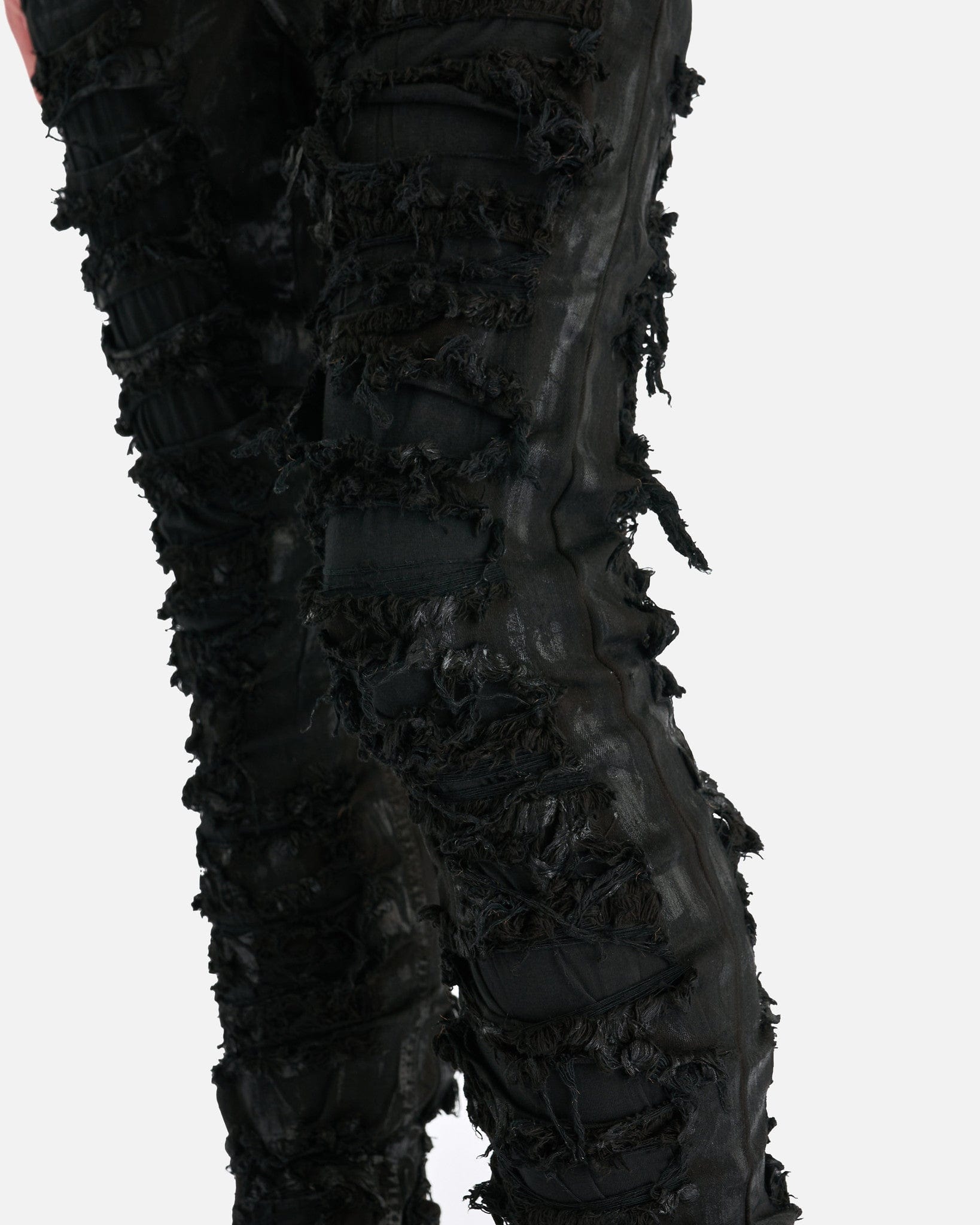 Rick Owens DRKSHDW Men's Jeans Slashed Detroit Cut Denim in Black