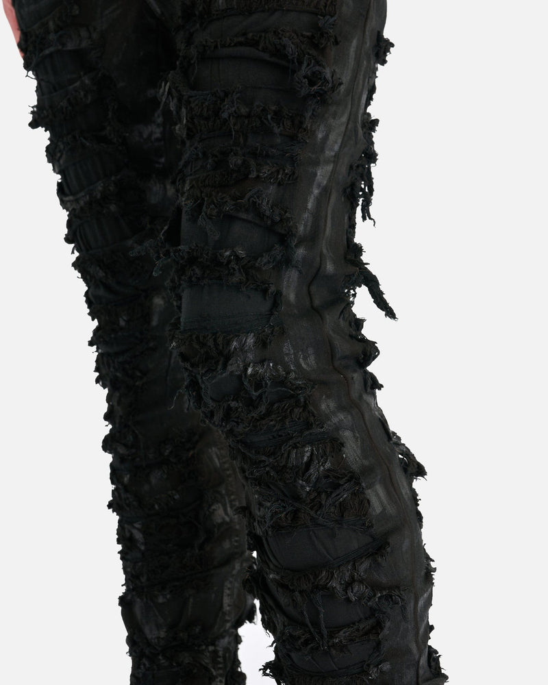 Rick Owens DRKSHDW Men's Jeans Slashed Detroit Cut Denim in Black