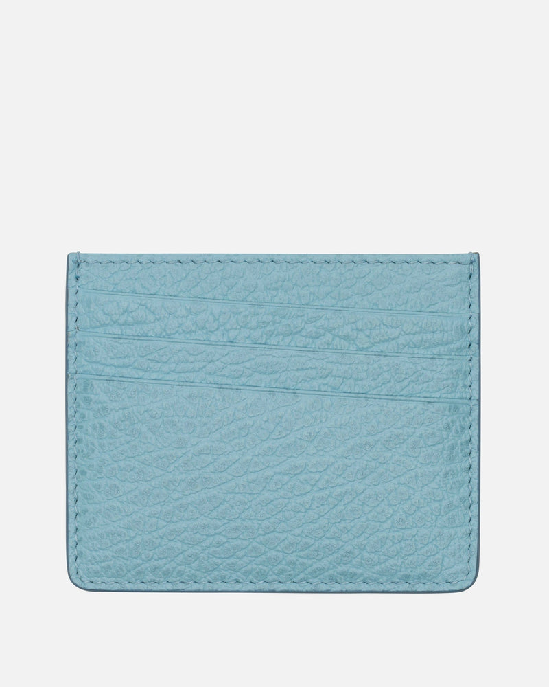 Maison Margiela Leather Goods O/S Slim Card 6cc Holder in Aqua