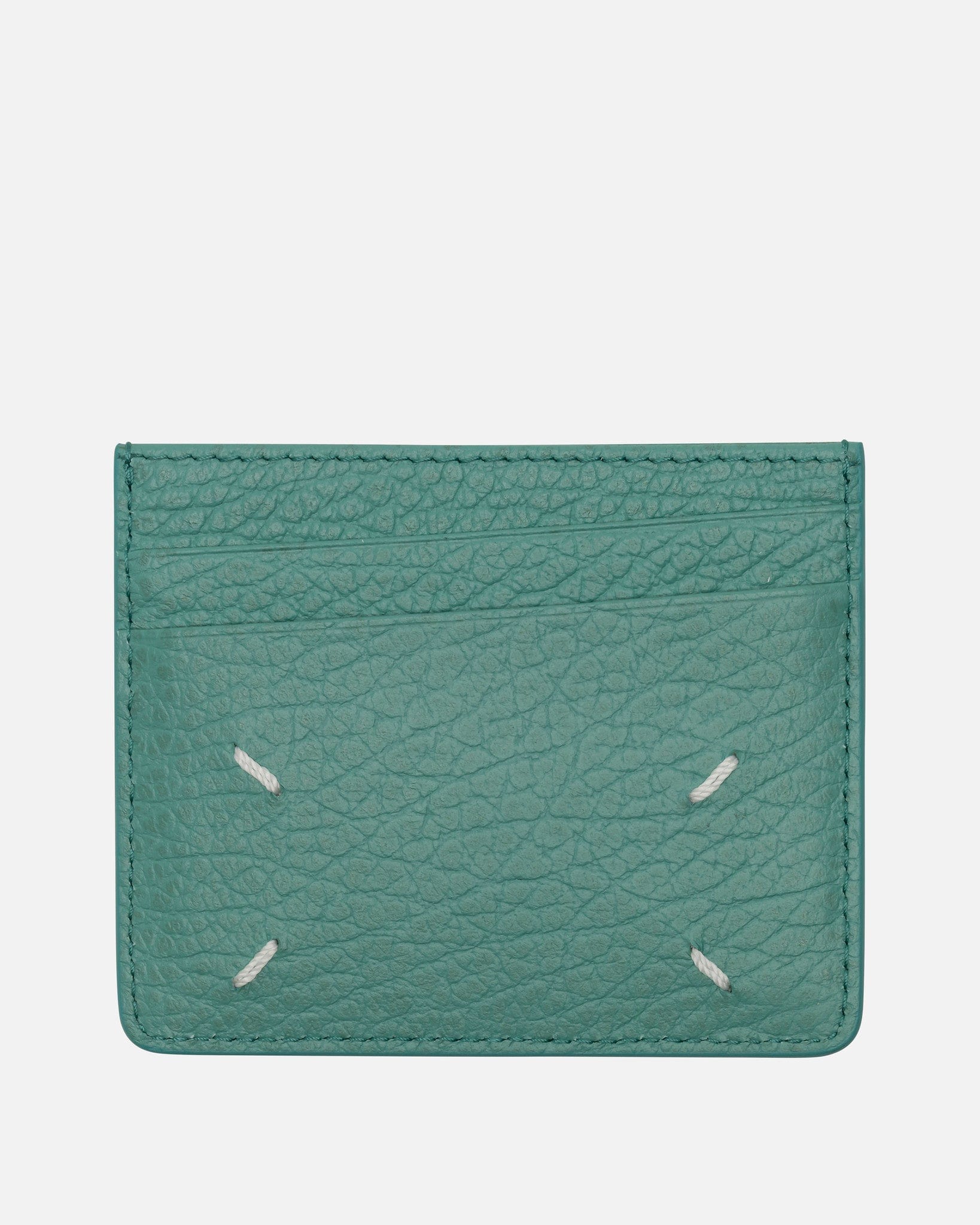 Maison Margiela Leather Goods O/S Slim Card 6cc Holder in Vert d'eau