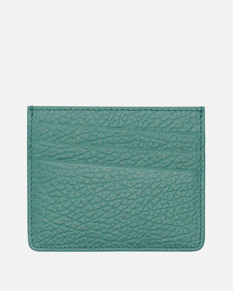 Maison Margiela Leather Goods O/S Slim Card 6cc Holder in Vert d'eau